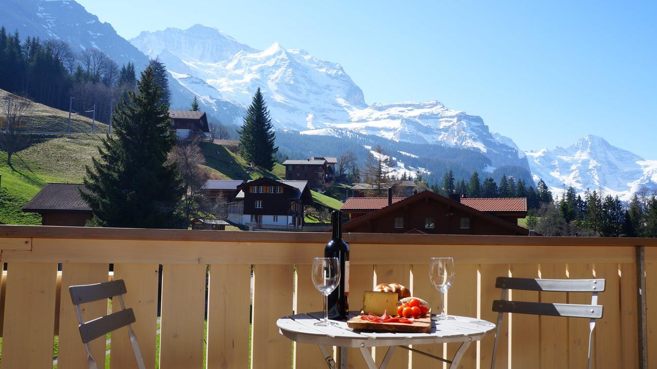 Chalet Brunner Penthouse Wengen Dış mekan fotoğraf